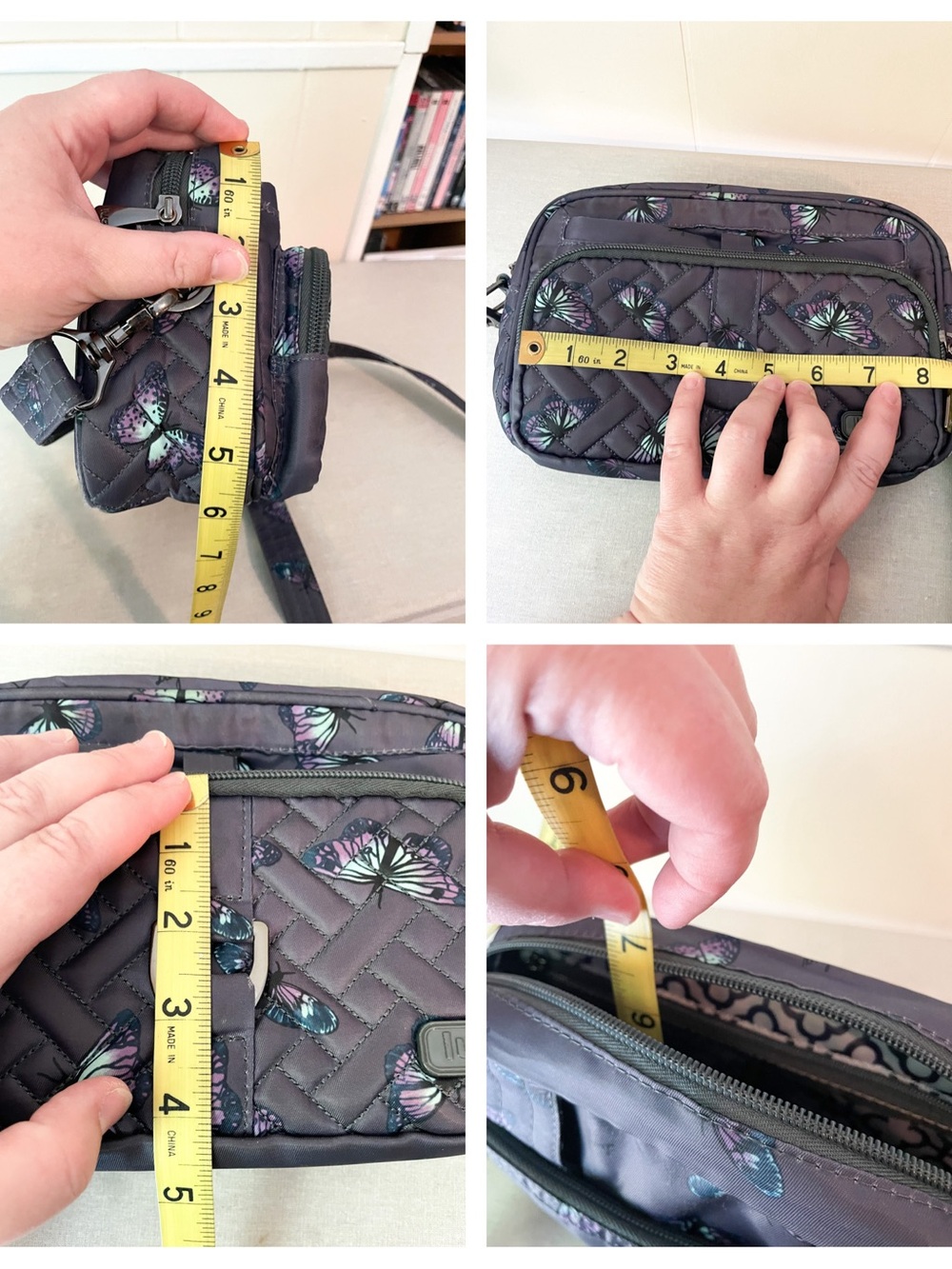 Lug Carousel Quilted Purple Butterfly Shoulder/Crossbody Bag - Some Callouts - Picture 10 of 13